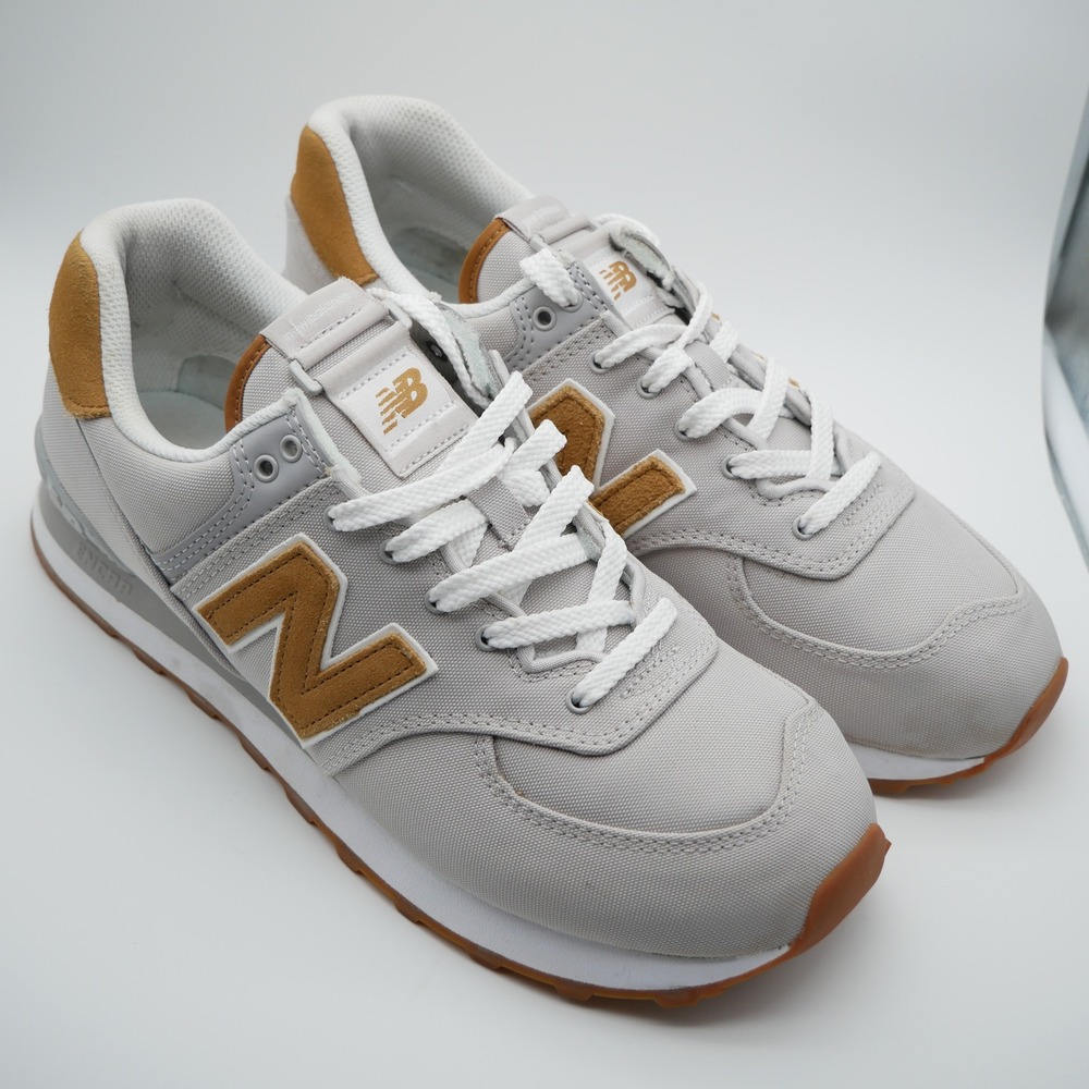 New Balance 574 Mens Sneakers Rain Cloud Workwear Grey Tan ML574BM2 Size 10